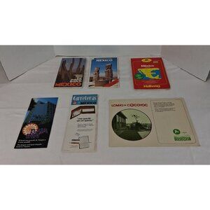 VTG Ephemera Mexico Road Maps, Travel Guide, Tourist Brochures 1970's Lot of 6